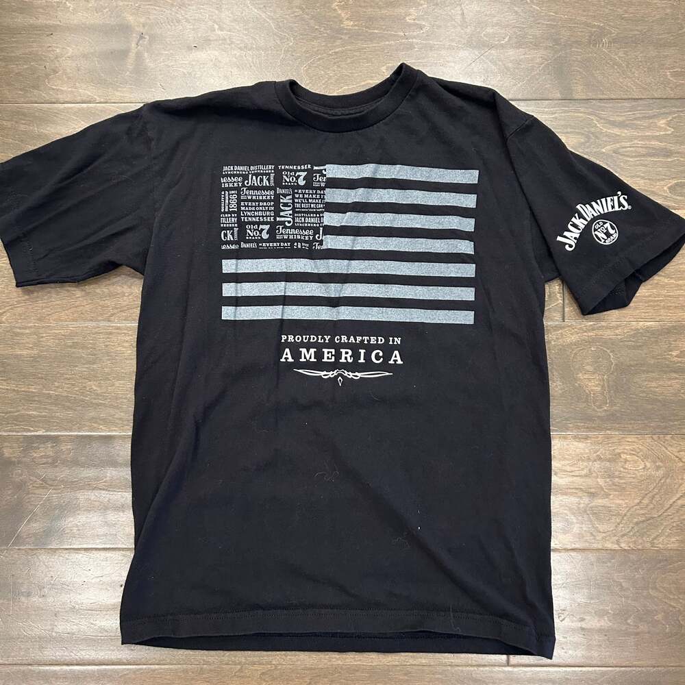 Jack‎ Daniel's Crafted In America American Flag T-shirt